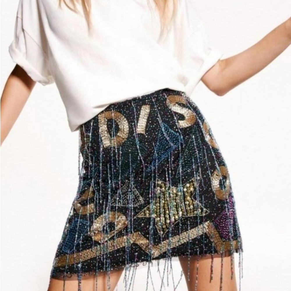 Embellished “DISCO” skirt